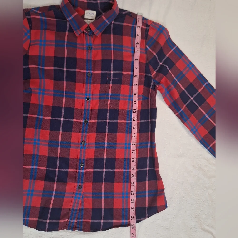 J.CREW BUNDLES  Navy and Red Plaid Button Down Shirts
